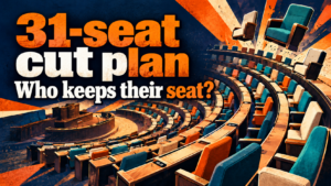 Illustrated featured image explaining Japan 31-seat proportional cut and representation rules